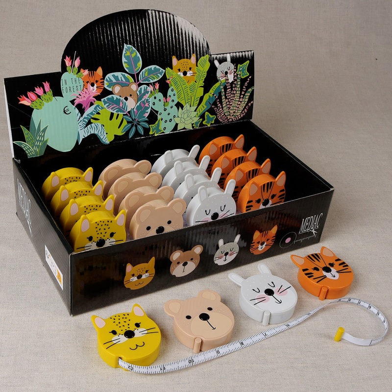 Animal Tape Measures-Cheetah & Bear & Bunny & Tiger