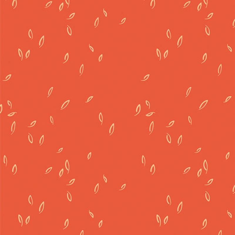 AGF Hazelwood; Dancing Leaves Vermilion, 1/4 yard