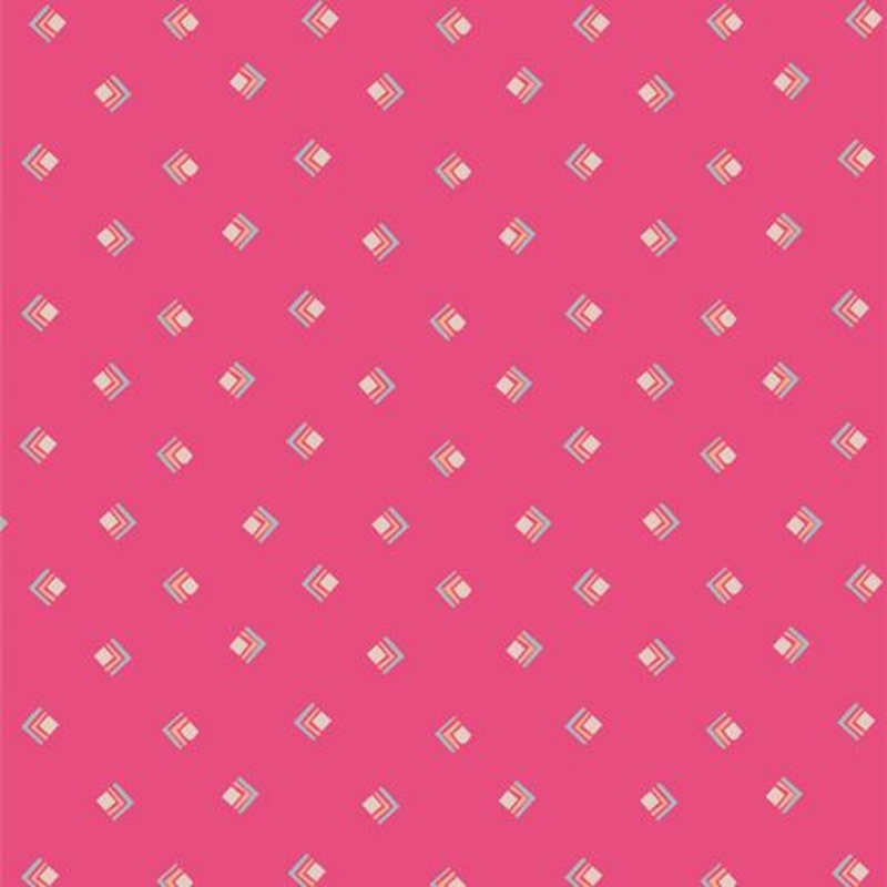 AGF Open Heart Collection; Everlasting Tokens Pink, 1/4 yard