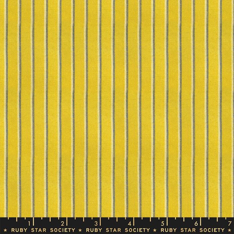 Warp & Weft Heirloom Wovens - Goldenrod Skinny Stripe, 1/4 yard
