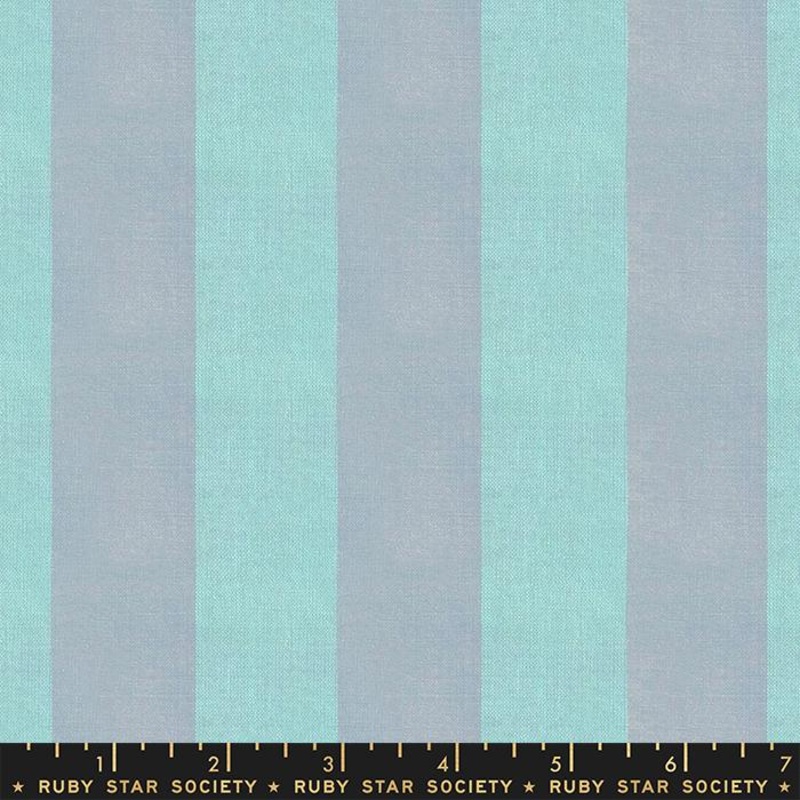 Warp & Weft Heirloom Wovens - Sky Wide Stripe, 86 x WOF