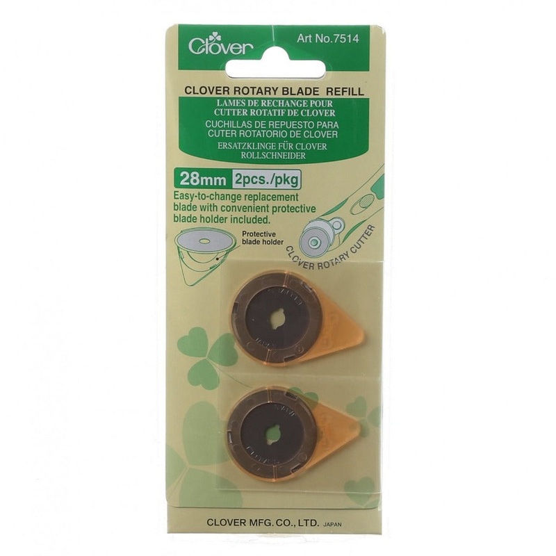 Clover 28 mm Rotary Cutter Blade Refill - 2 pack