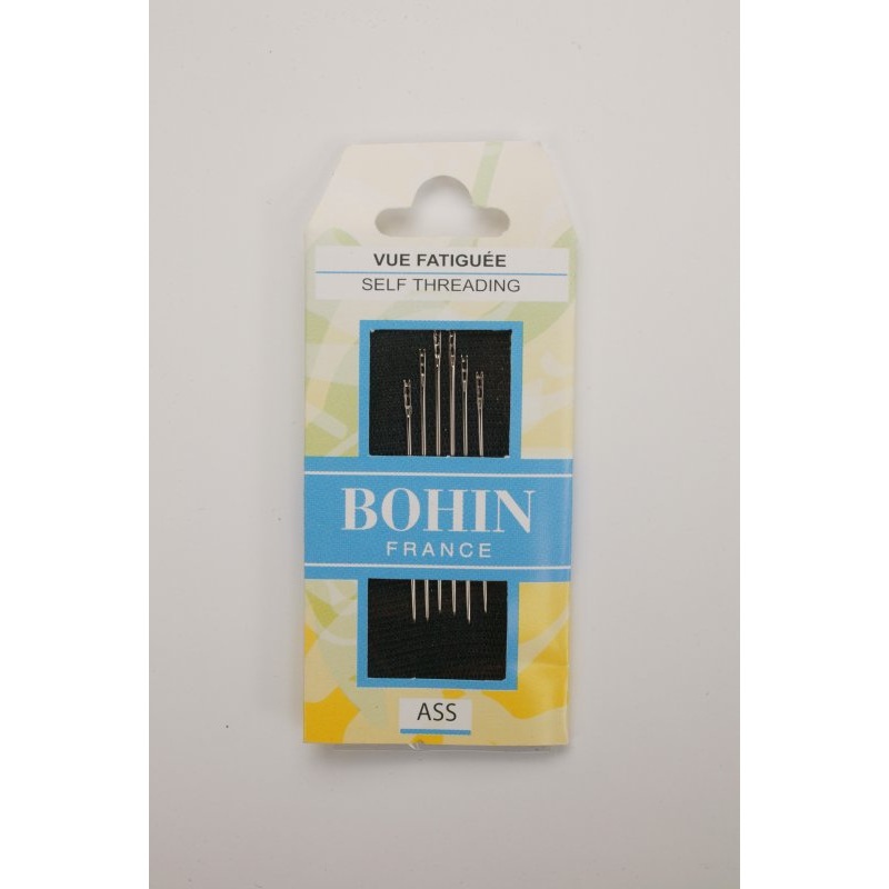 Bohin Self Threading, Size 4, 6, 8; 6 pcs