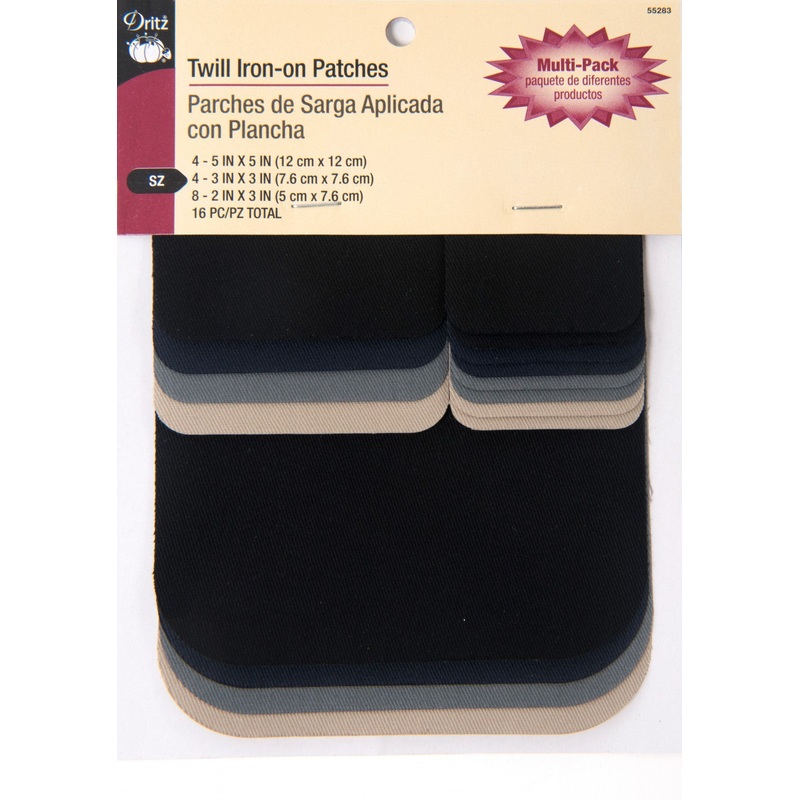 Iron-on Twill Patches-16pc