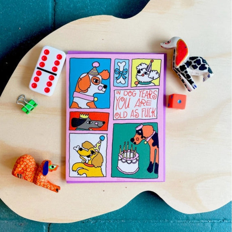 Dog Years Birthday Card