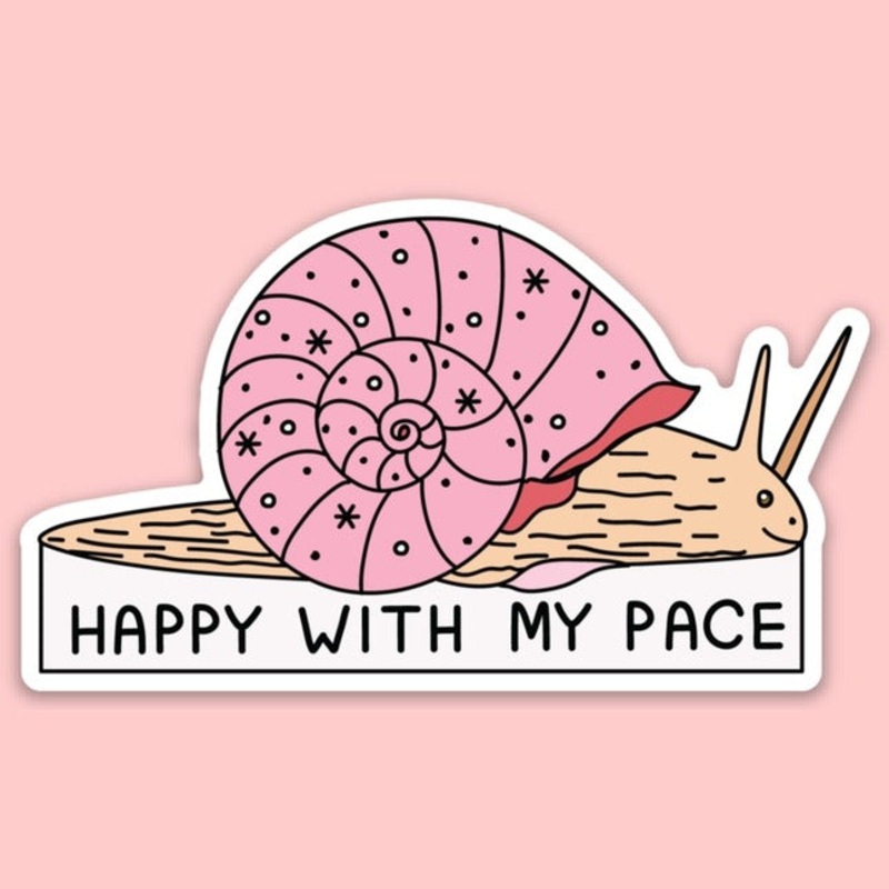 Happy with My Pace Sticker