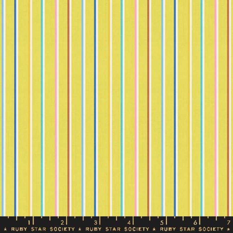 Warp and Weft Ooh Lucky Lucky; Citron, 1/4 yard