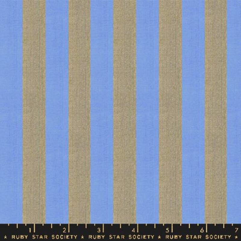 Warp and Weft Ooh Lucky Lucky; Clothesline Stripe Golden, 1/4 yard