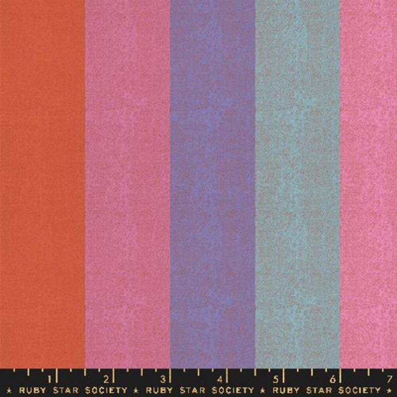 Warp and Weft Ooh Lucky Lucky; Poolside Stripe Peony, 1/4 yard
