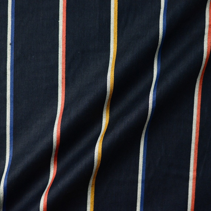Warp & Weft Heirloom Wovens - Navy Narrow Stripe, 1/4 yard