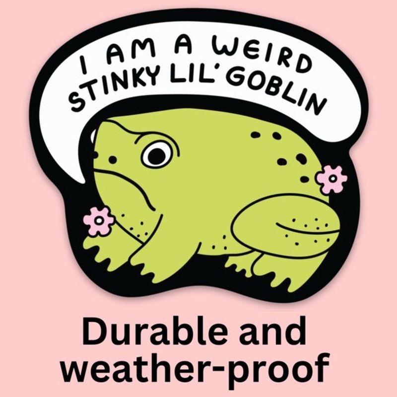 Weird Stinky Goblin Bumper Sticker