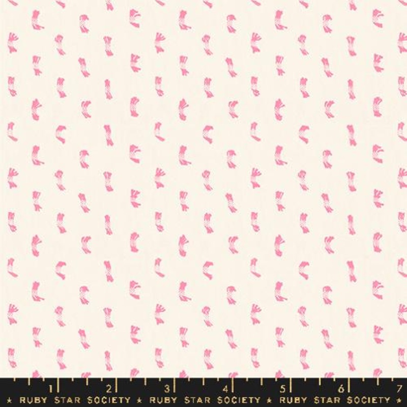 Warp & Weft Ooh Lucky Lucky Flicker in Natural and Pink