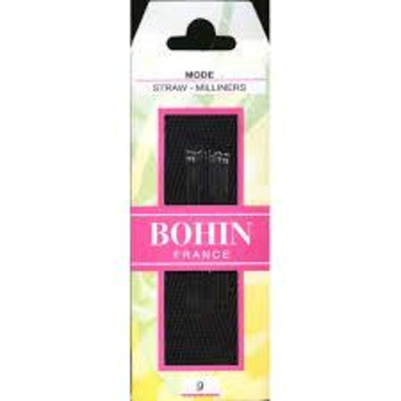Bohin Straw Milliners Needles, Size 3-9, 15 pcs