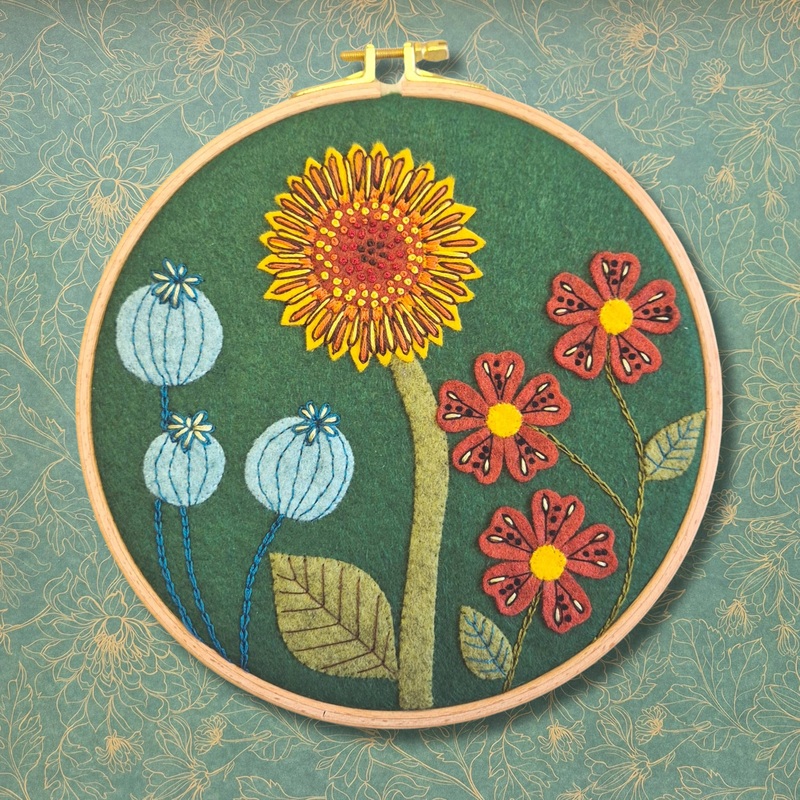 Botanical Appliqu Hoop Craft Kit