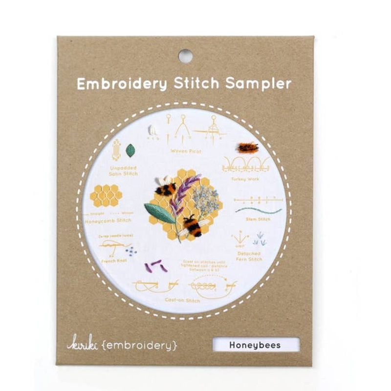 Embroidery Stitch Sampler Kit - Honeybees