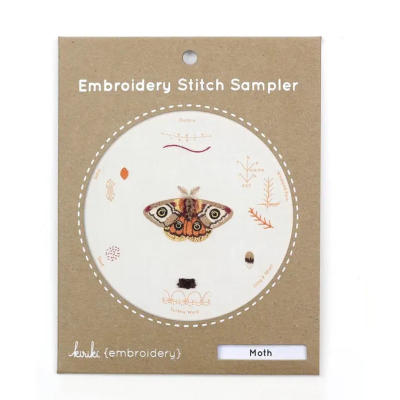 Embroidery Stitch Sampler Kit - Moth