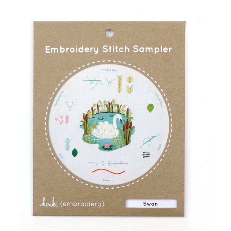 Embroidery Stitch Sampler Kit - Swan