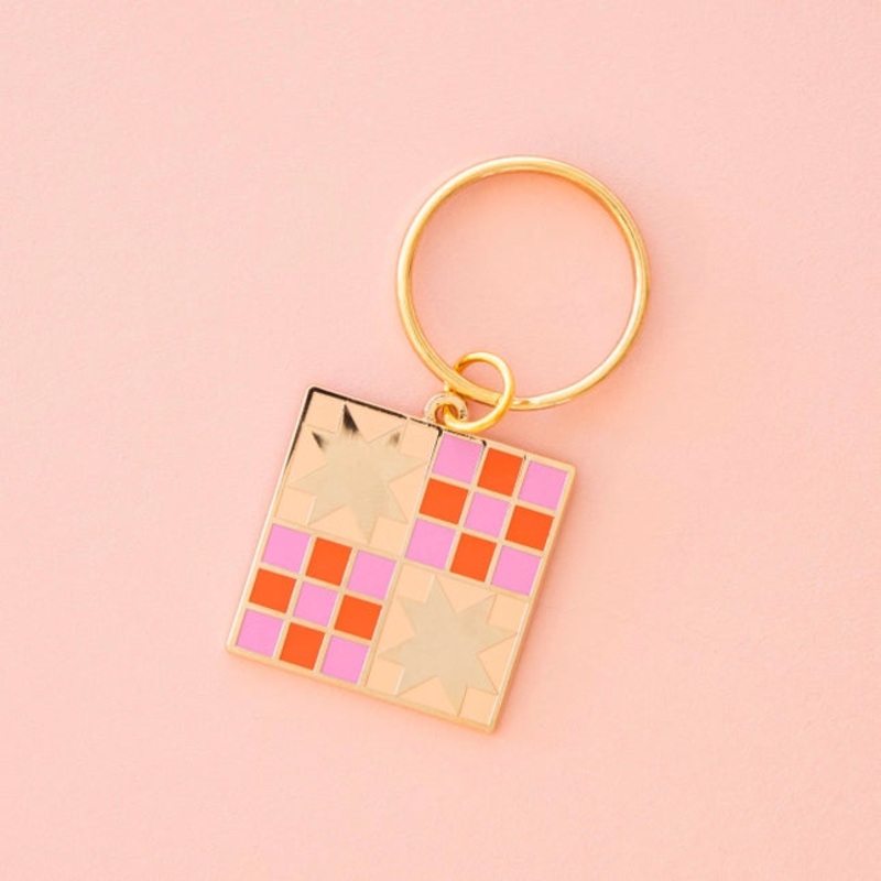 Then Came June Campfire Glow Quilt Keychain