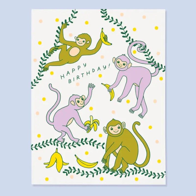 Monkey Bday Card
