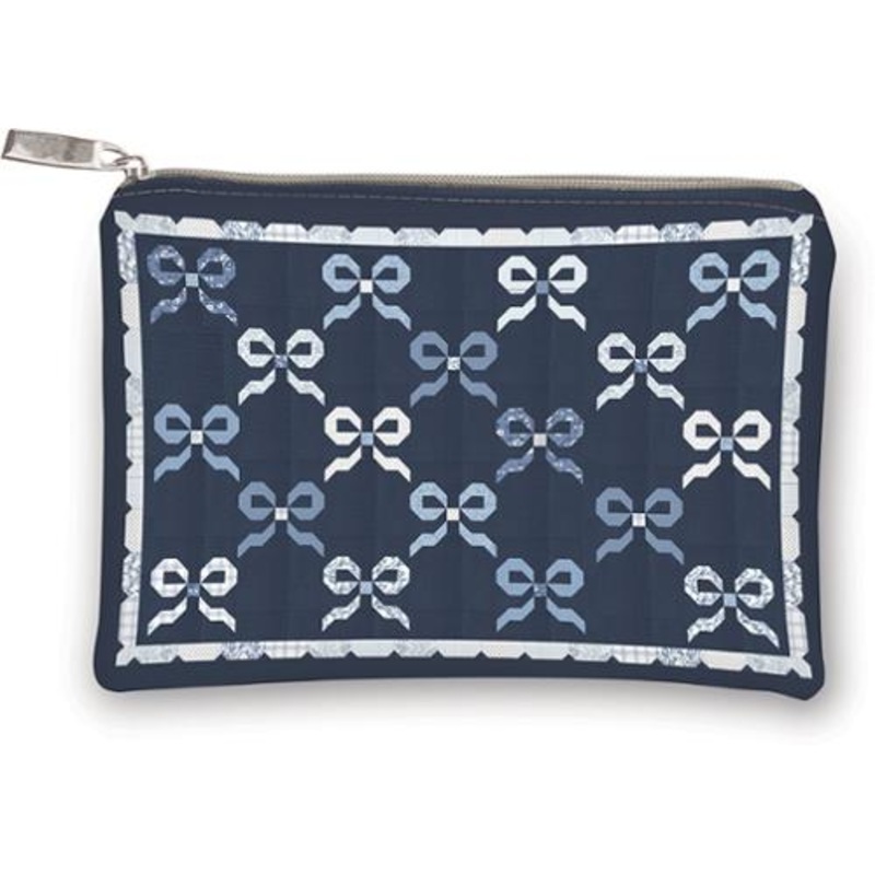 Quilt Bow Glam Pouch