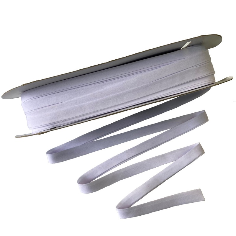 Bias Tape Wide Double Fold - White