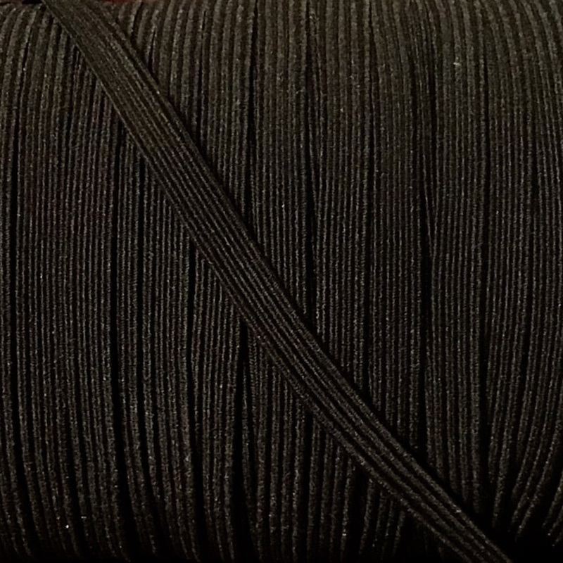 Elastic - Black - 1/4 (6mm)-Half Meter