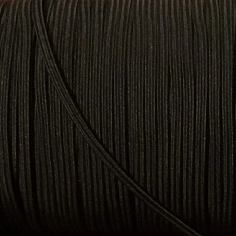 Elastic - Black - 1/8 (3mm)-Half Meter