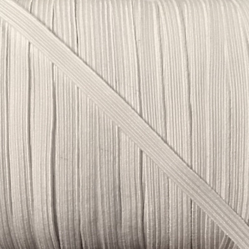 Elastic - White - 1/4 (6mm)-Half Meter