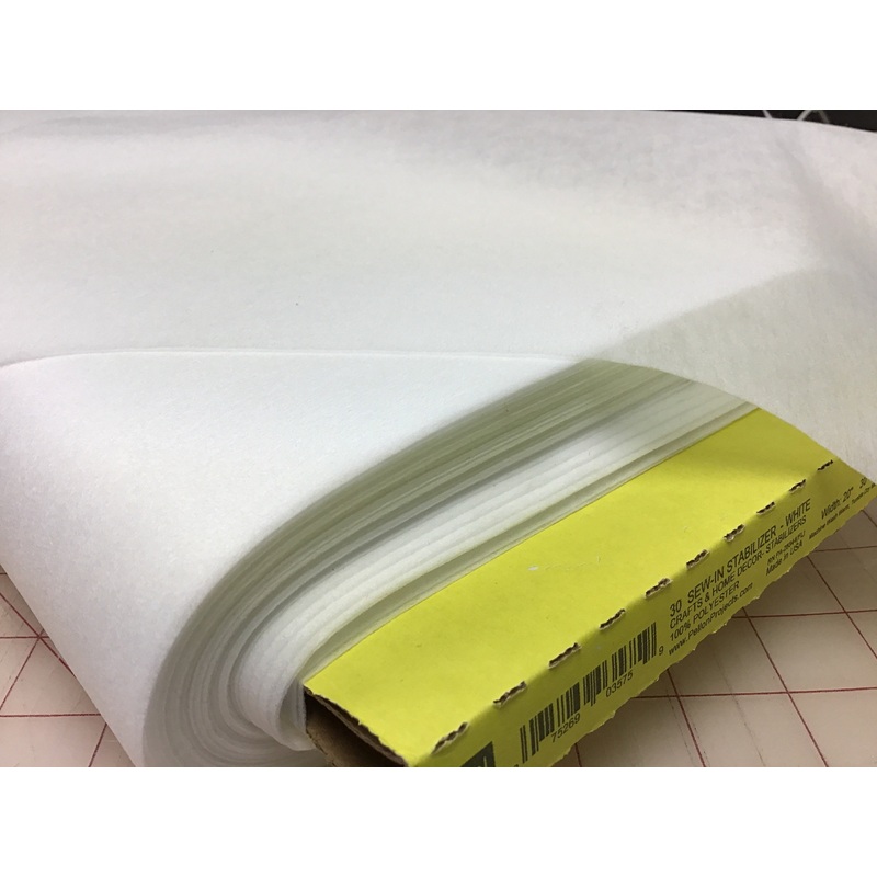 Interfacing - Lightweight - Non-woven - Sew-in - White - 20