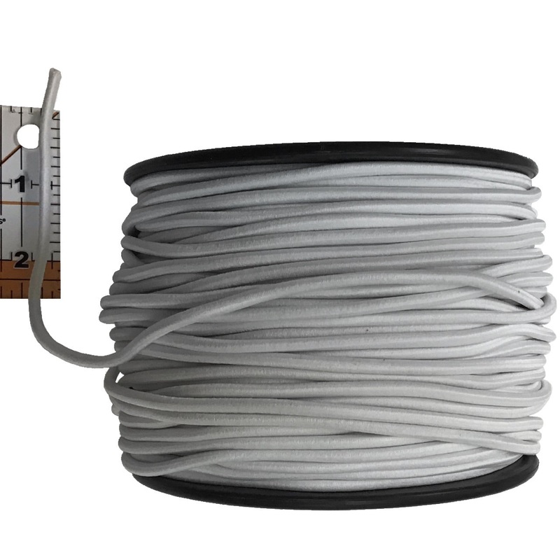 Elastic - Round - White - 1/8 (3mm)