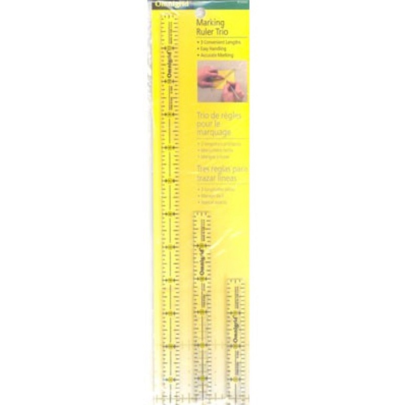 Marking Ruler Trio - 1/2 x 4, 6 & 12