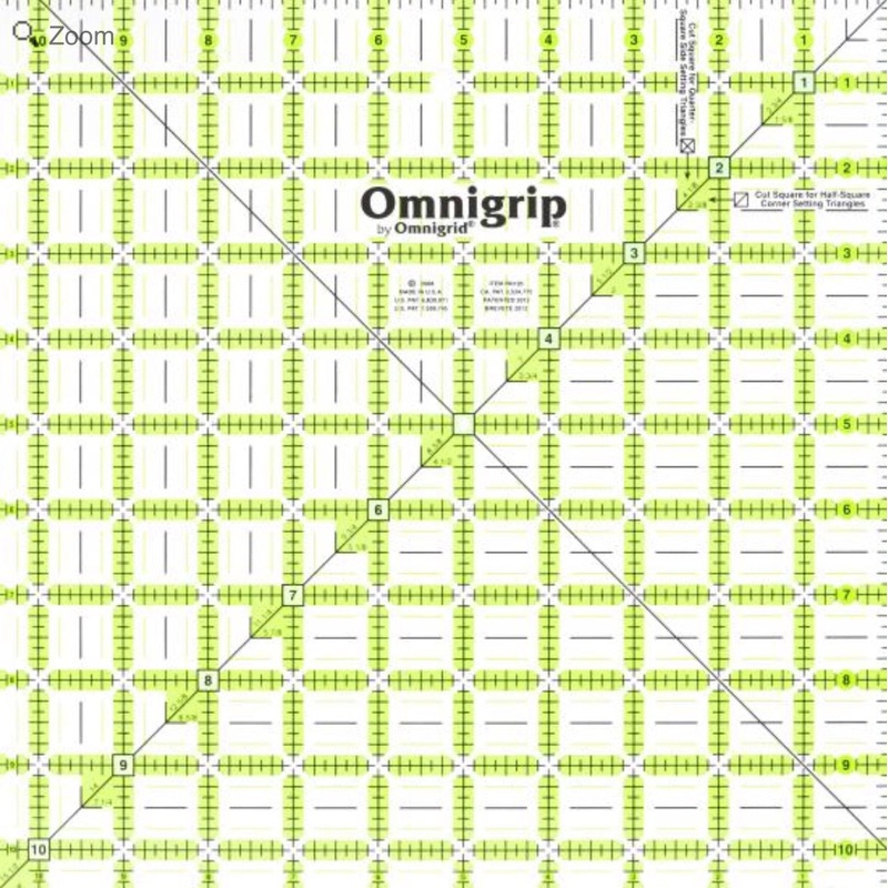 Non-slip Ruler - 10.5 x 10.5