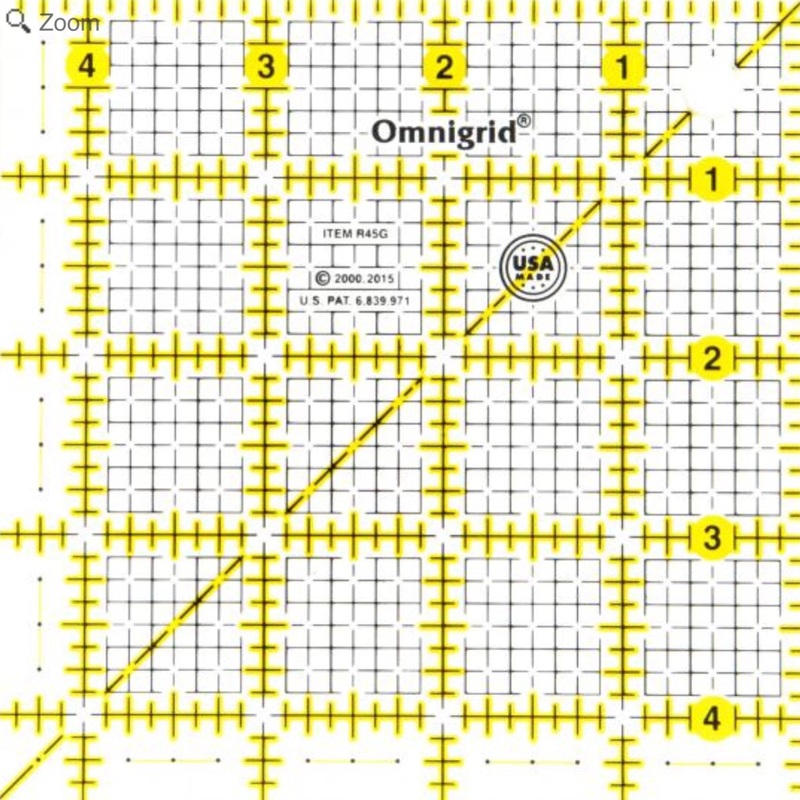 Non-slip Ruler - 4.5 x 4.5