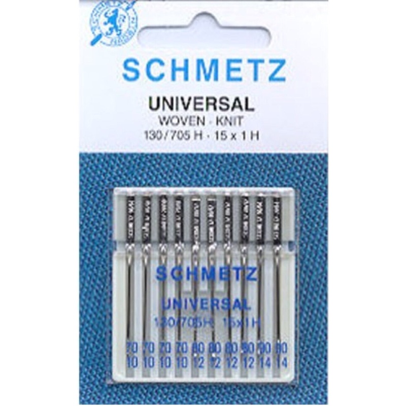 Universal Sewing Machine Needles - 70/10, 80/12, 90/14