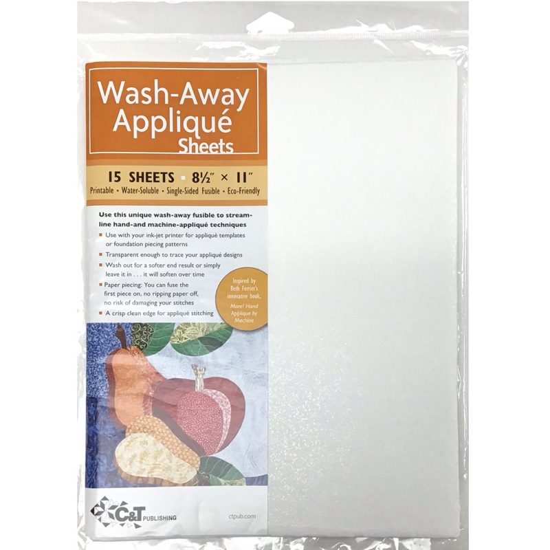 Wash-Away Applique Sheets