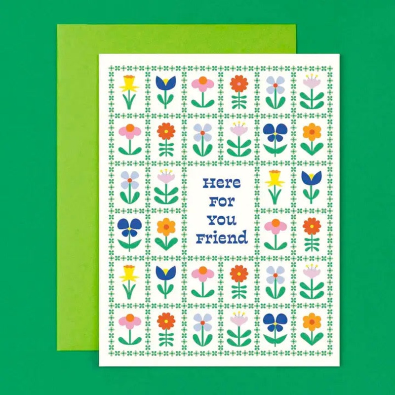Flower Friends Forever Here For You Encouragement Card