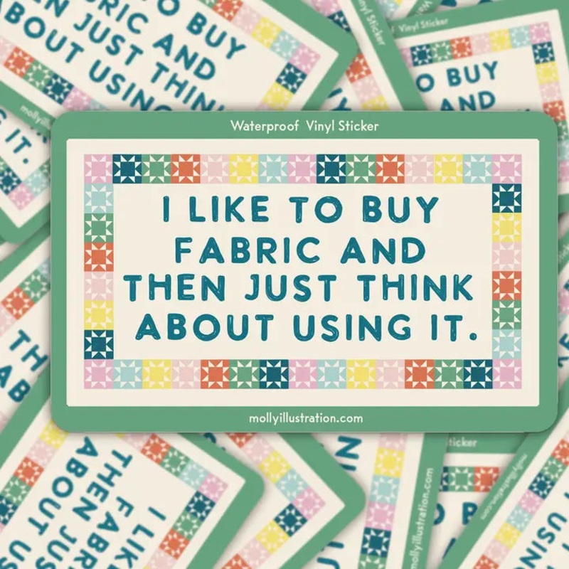I Like To Buy Fabric Waterproof Vinyl Sticker