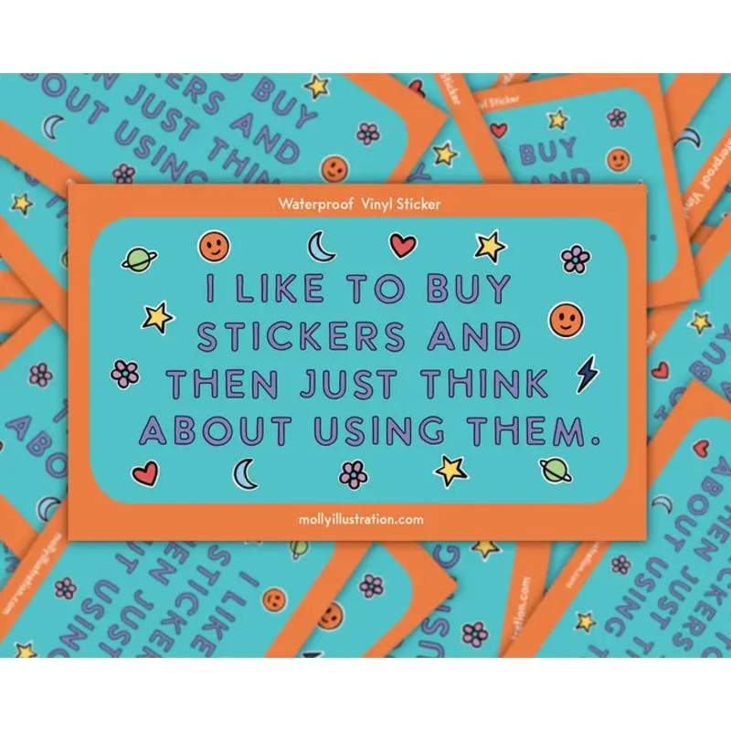 I Like To Buy Stickers Waterproof Vinyl Sticker