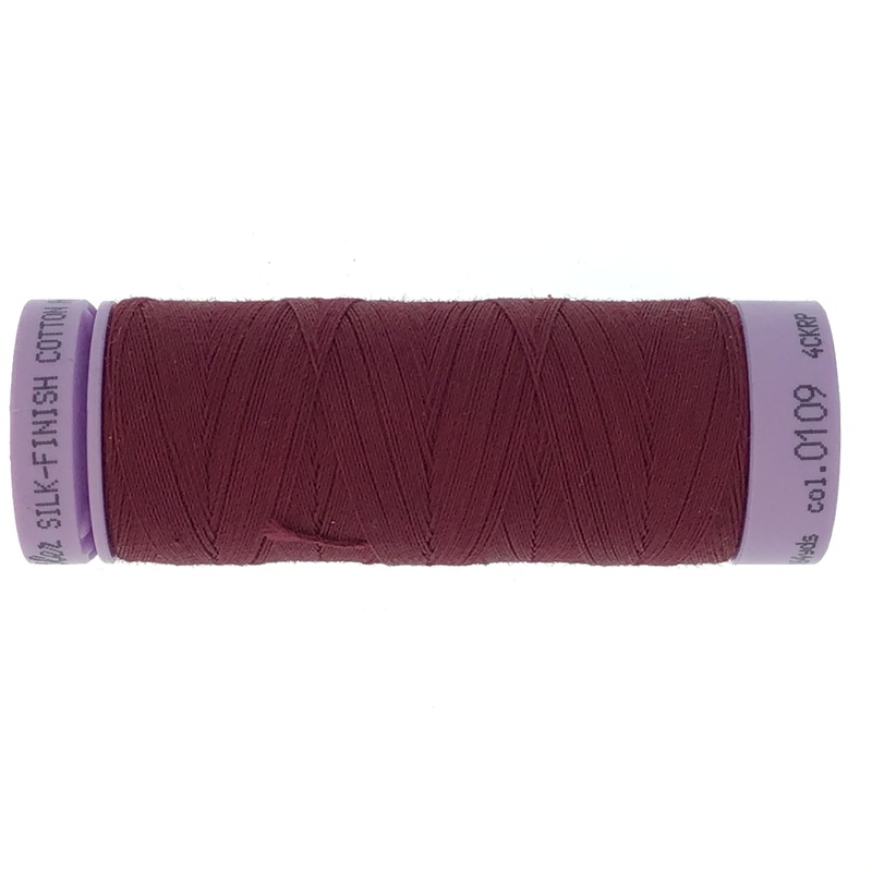 Mettler Cotton 50wt Thread - 150mt - 0109 - Bordeaux