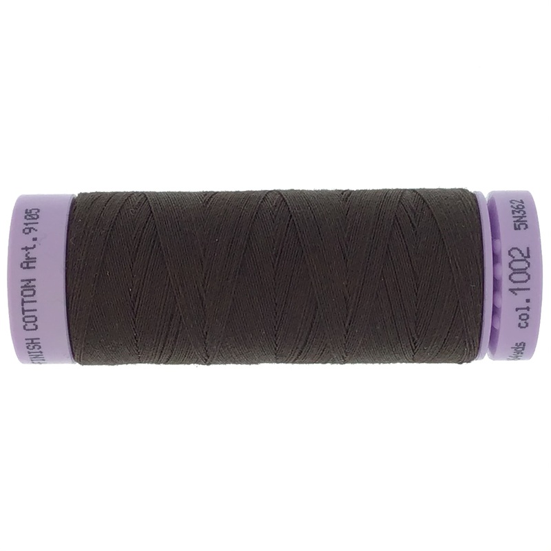 Mettler Cotton 50wt Thread - 150mt - 1002 - Very Dark Brown