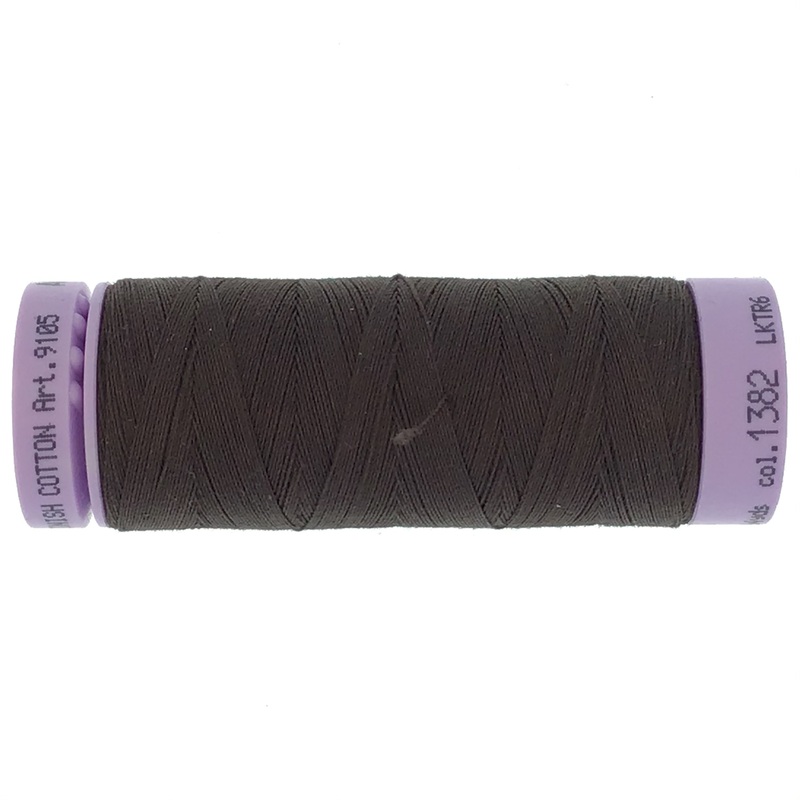 Mettler Cotton 50wt Thread - 150mt - 1382 - Black Peppercorn