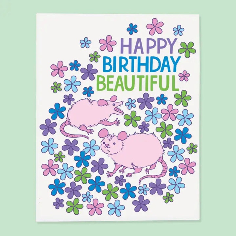 Opossum Bday Card
