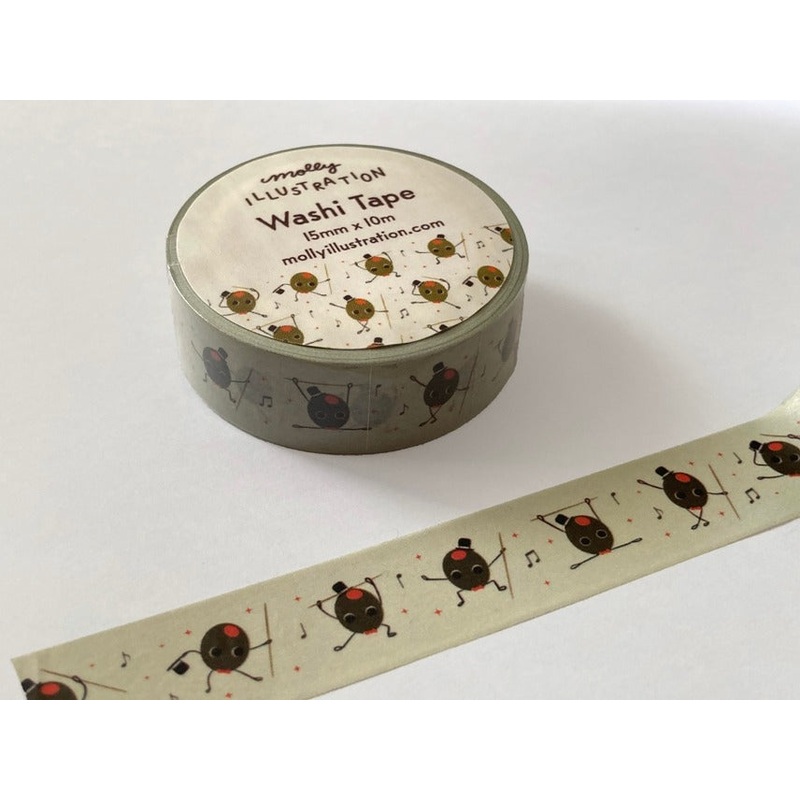 Pimento the Dancing Olive Washi Tape