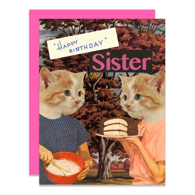 Sister Cake Birthday Card