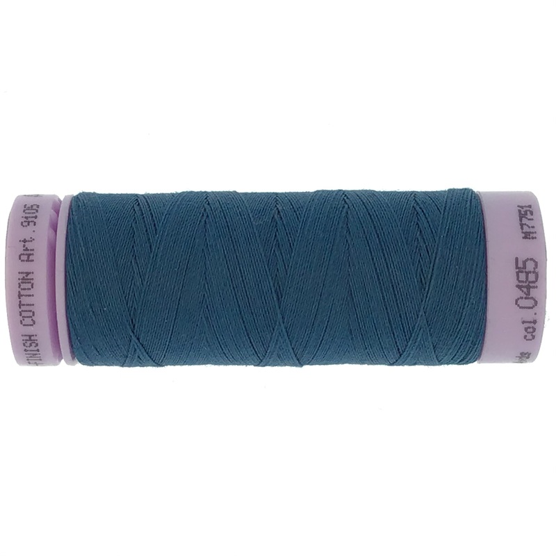 Mettler Cotton 50wt Thread - 150mt - 0485 - Tartan Blue