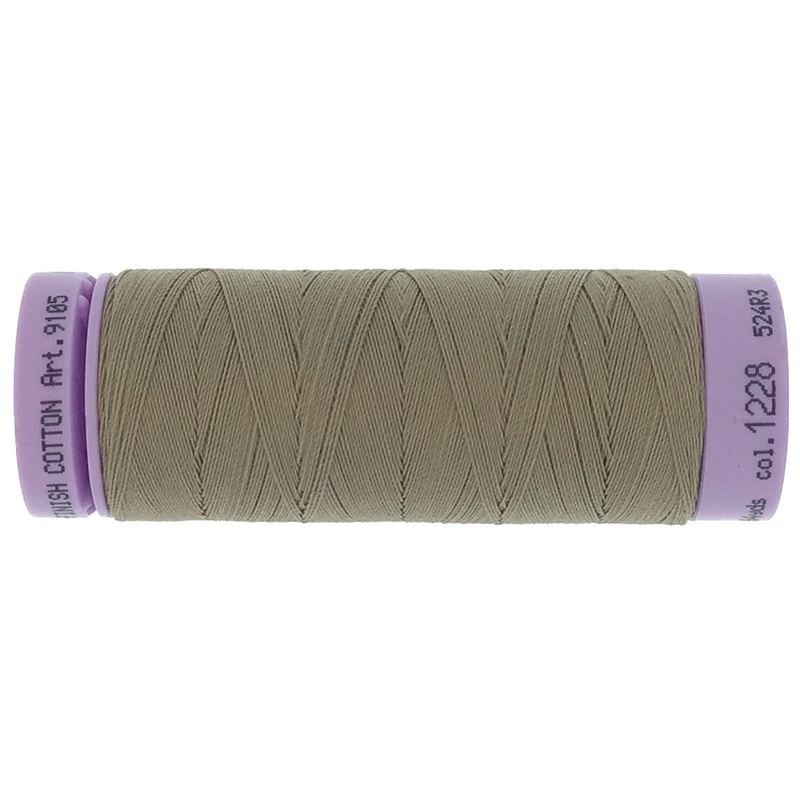 Mettler Cotton 50wt Thread - 150mt - 1228 - Khaki