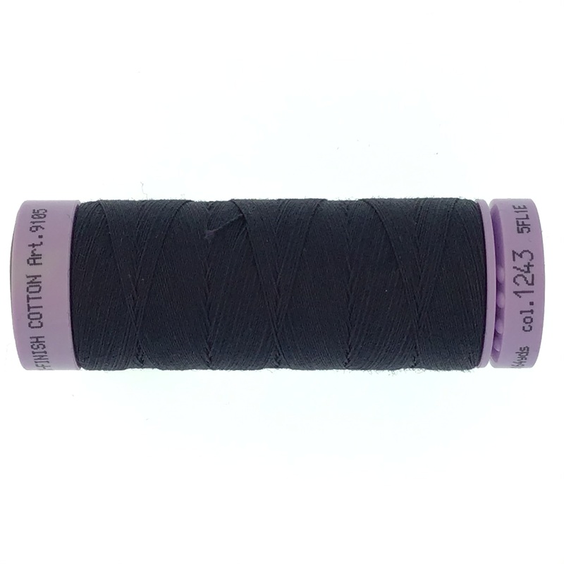 Mettler Cotton 50wt Thread - 150mt - 1243 - Black Iris