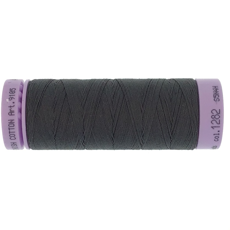 Mettler Cotton 50wt Thread - 150mt - 1282 - Charcoal