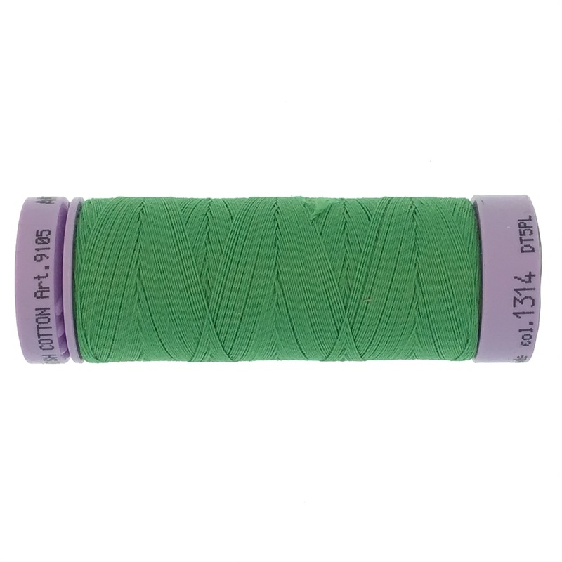 Mettler Cotton 50wt Thread - 150mt - 1314 - Vibrant Green