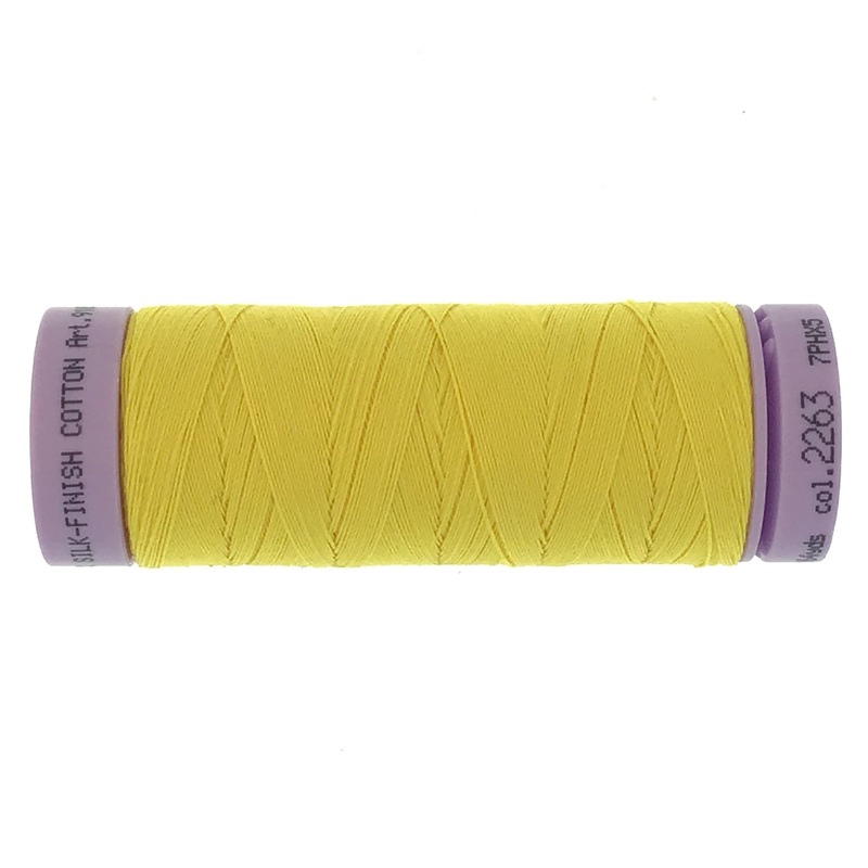 Mettler Cotton 50wt Thread - 150mt - 2263 - Vibrant Yellow